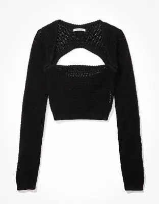 AE LongSleeve Square Neck Knit Sweater