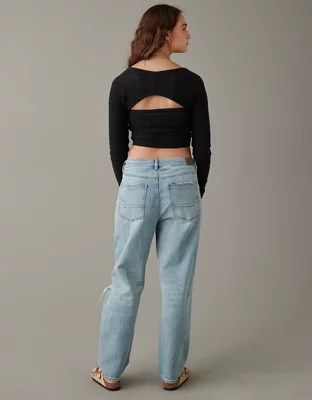 AE LongSleeve Square Neck Knit Sweater