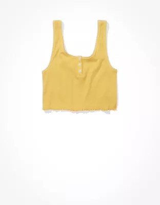 AE Henley Crop Tank Top