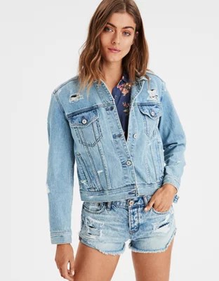 AE Classic Denim Jacket, Blue American Eagle Outfitters