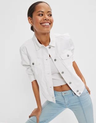 Womans White Denim Jacket Sale
