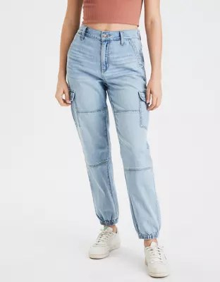 HighWaisted Denim Jogger