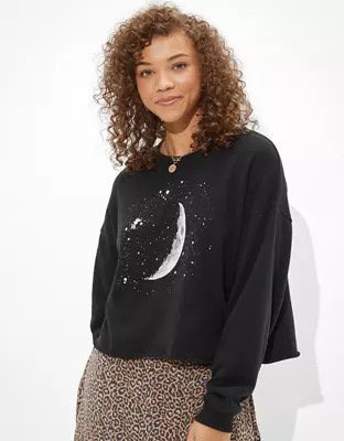 AE Forever Cutoff Crew Neck Sweatshirt