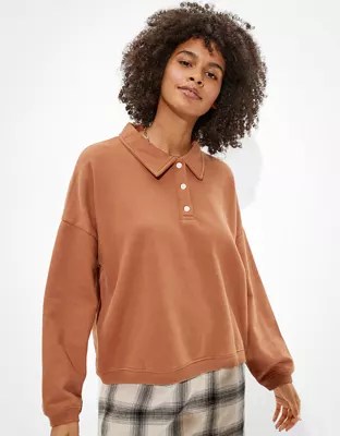 AE Fleece Polo Sweatshirt