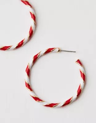 AEO Candy Cane Hoop Earring