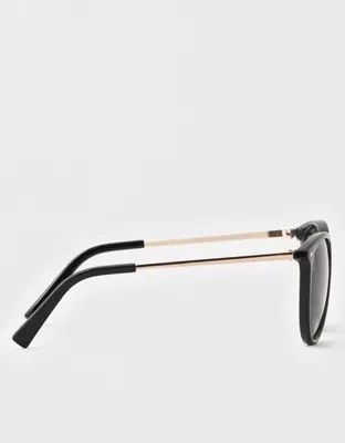 AEO Black + Gold Plastic Sunglasses