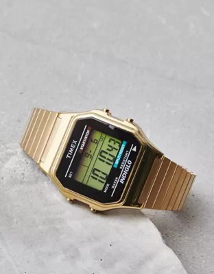 Timex Gold Digital Watch, Gold American Eagle Outfitters