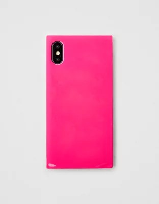 iDecoz Neon Pink iPhone X/XS Square Phone Case