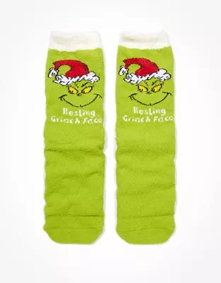 AEO Grinch Slipper Socks