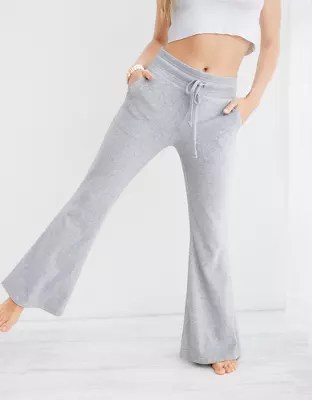 Aerie Velour High Waisted Flare Pant