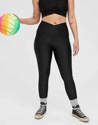 OFFLINE Ribbed Shine High Waisted Crossover Legging