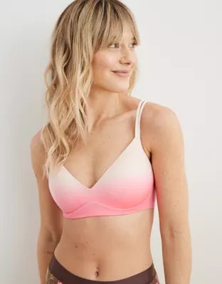 Aerie Real Sunnie Wireless Demi Coverage Push Up Bra
