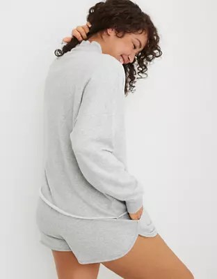 Aerie Sunday Soft Quarter Zip Sweatshirt