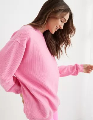 Aerie New Love Corded Oversized Sweatshirt