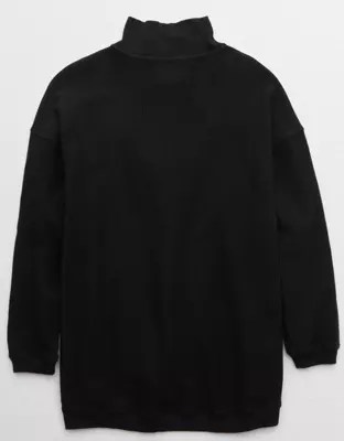 Aerie Good Vibes Corded Oversized Quarter Zip Sweatshirt