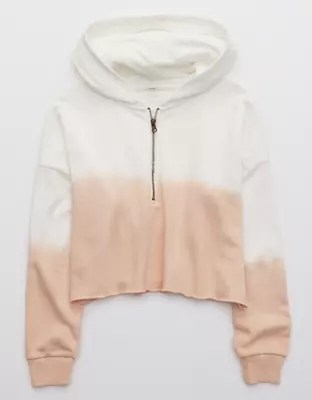 Aerie FleeceOfMind Cropped Quarter Zip Hoodie