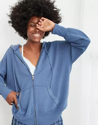 Aerie FleeceOfMind Oversized Full Zip Sweatshirt