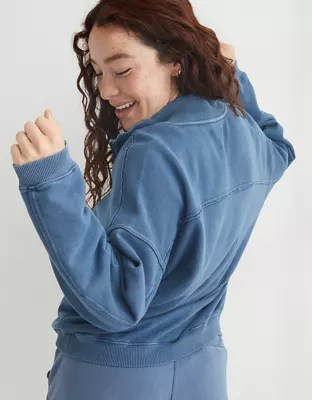 Aerie Everyday Seaming Quarter Zip Sweatshirt