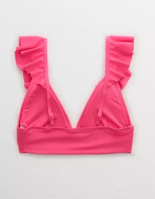 Aerie Ruffle Longline Bikini Top