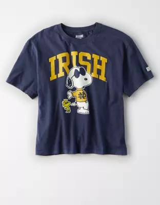 Tailgate x Peanuts Women's Notre Dame Cropped TShirt