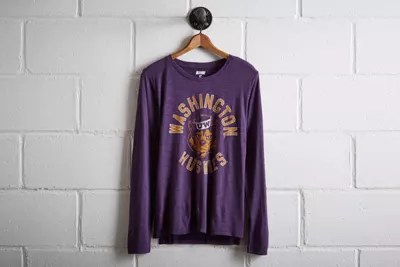 Tailgate Women's Washington Long Sleeve TShirt, Purple American