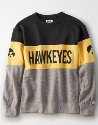 Tailgate Women's Iowa Hawkeyes Colorblock Sweatshirt