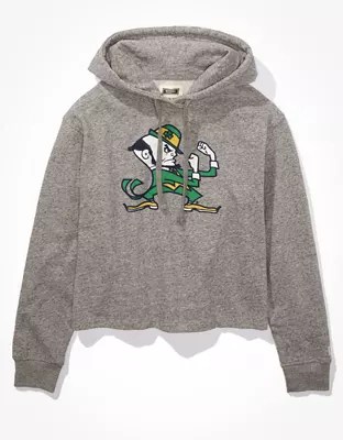 Tailgate Women's Notre Dame Cropped Hoodie
