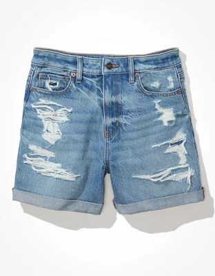 AE Denim Baggy Mom Shorts