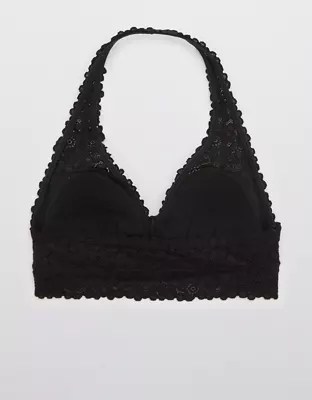 Aerie Lace Padded Halter Bralette