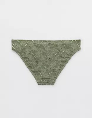 Aerie Eyelet Full Coverage Bikini Bottom