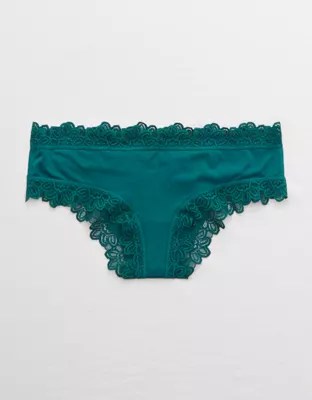 Aerie Lace Trim Shine Cheeky Underwear