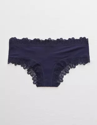 Aerie Lace Trim Shine Cheeky Underwear