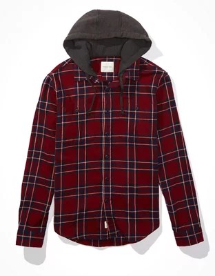 AE Flannel Hoodie