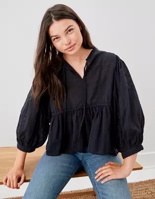 AE LongSleeve Peasant Blouse