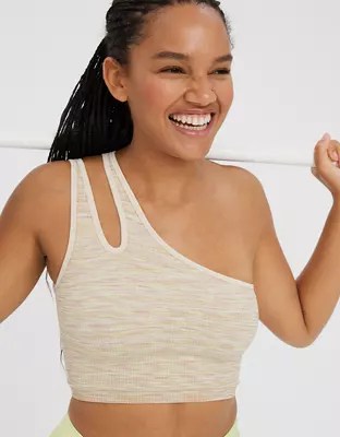 OFFLINE By Aerie Seamless One Shoulder Longline Sports Bra