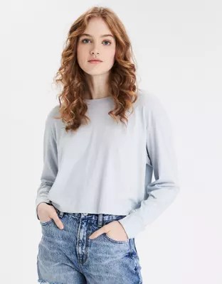 AE Long Sleeve Boxy Cropped TShirt