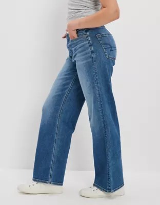 AE Stretch Curvy Super HighWaisted Baggy Straight Jean Mall of America®