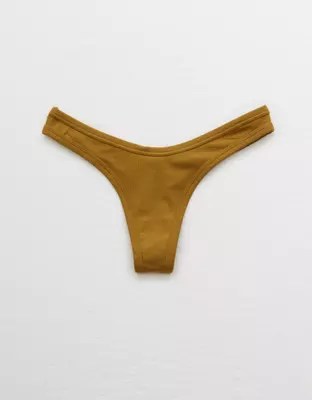 Aerie Ribbed High Cut Thong Underwear