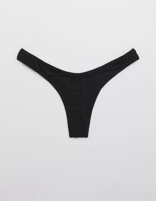 Aerie Modal Ribbed High Cut Thong Underwear