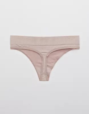 Aerie Ribbed Seamless Thong Underwear