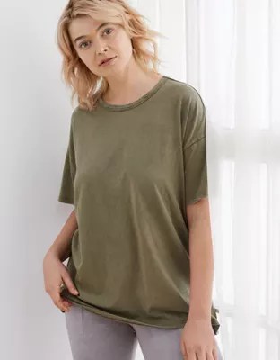 Aerie Boyfriend Distressed Oversized TShirt