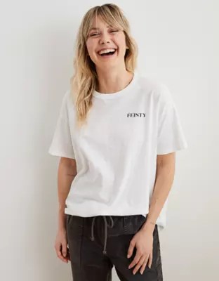 Aerie Boyfriend Distressed Oversized TShirt