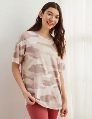 Aerie Boyfriend Distressed Oversized TShirt