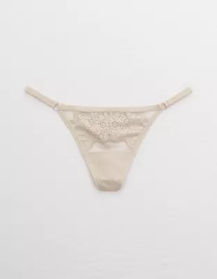 Aerie Queens Lace String Thong Underwear