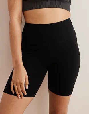 Aerie Chill High Waisted Bike Short, True Black Aerie for American Eagle