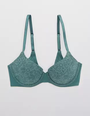 Aerie Real Sunnie Demi Push Up Blossom Lace Bra