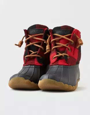 Sperry Saltwater Plaid Rain Boot