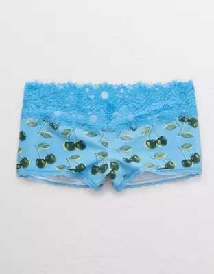 Aerie Cotton Lace Trim Boyshort Underwear
