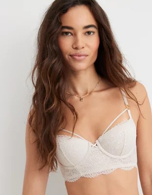 Aerie Real Power Paisley Lace Strappy Bra