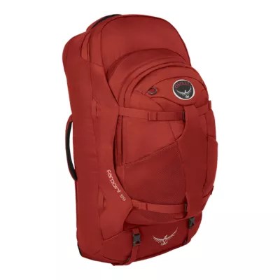 Osprey Farpoint 55L Travel Pack Jasper Red Atmosphere.ca